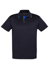 Navy/blue Advatex Mens Swindon Polo in 2XL, featuring cotton blend fabric, front pocket, and contemporary style for versatile wear.