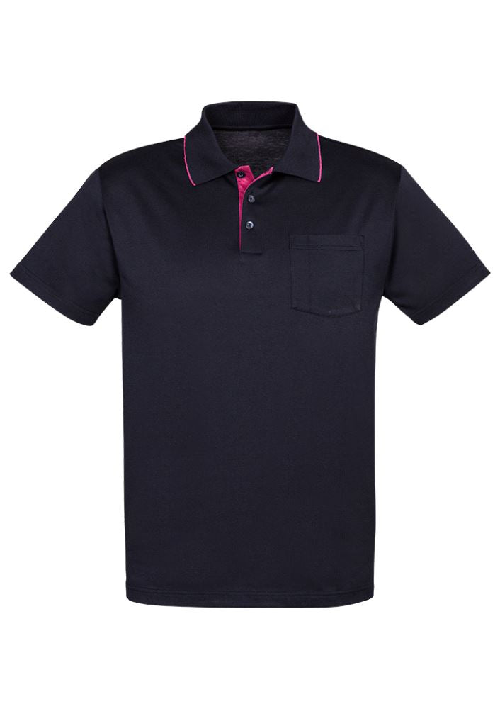 Navy and melon Advatex Men's Swindon Polo in 3XL, featuring breathable cotton blend and front pocket for convenience.