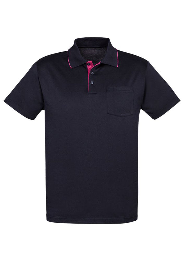 Navy and melon Advatex Men's Swindon Polo in 3XL, featuring breathable cotton blend and front pocket for convenience.
