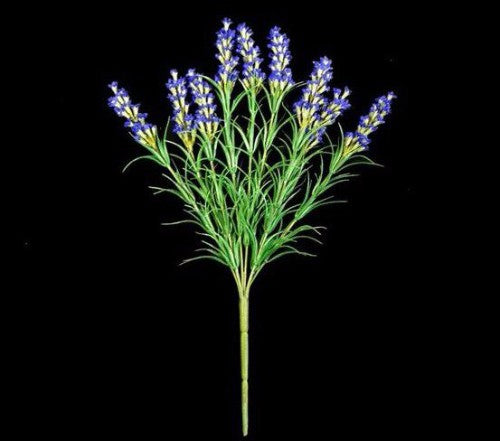 Lifelike English Lavender Bush with vibrant purple flowers, perfect for home decor, floral arrangements, and events.