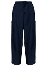 Navy unisex Johnson scrub pants from Advatex, made of 65% polyester and 35% cotton, featuring a loose fit for comfort and movement.
