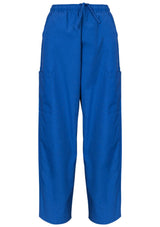 Unisex Royal scrub pants in size 3XL, made of durable 65% polyester and 35% cotton for comfort and ease of movement.