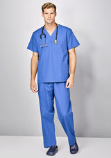 Navy unisex scrub pants from Advatex, crafted for comfort and style, ideal for healthcare professionals in various sizes.