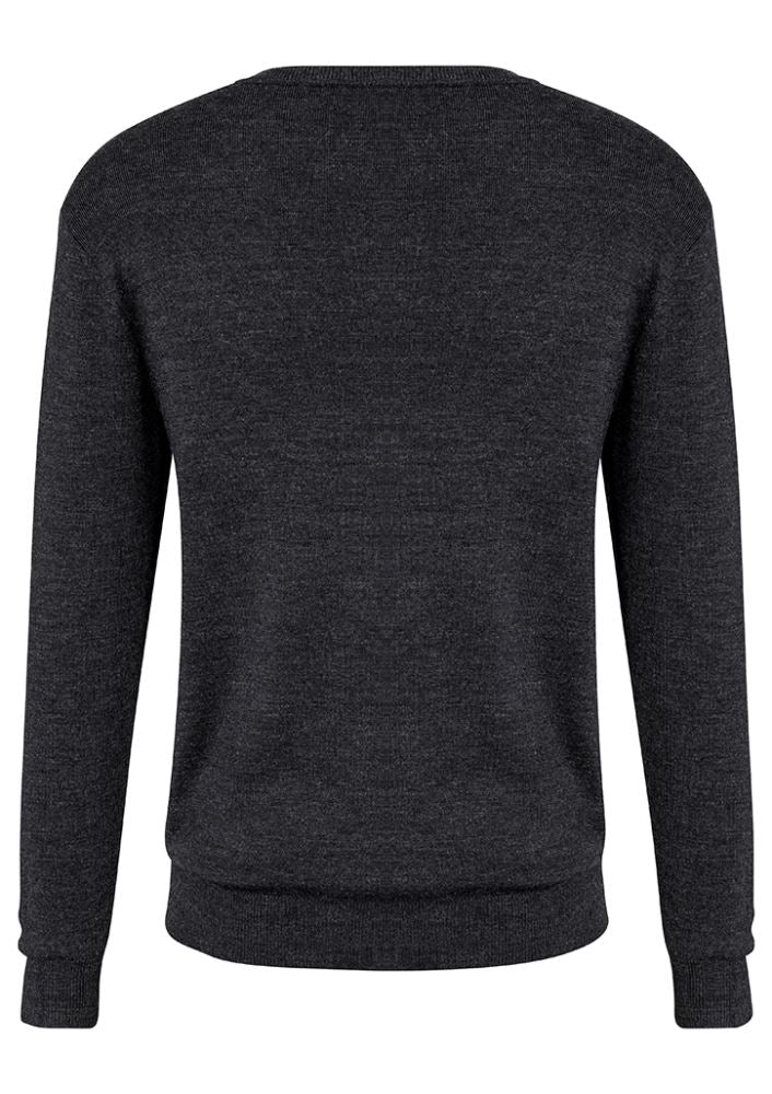 Charcoal Advatex Mens Varesa Pullover in XS, made from 50% wool and 50% acrylic, perfect for business and smart casual wear.