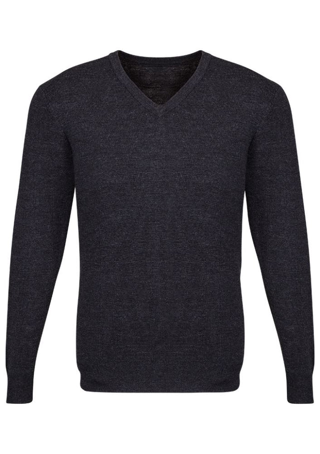 Charcoal Advatex Men's Varesa Pullover in Medium, featuring a modern fit, double-knit design, and soft wool-acrylic blend.
