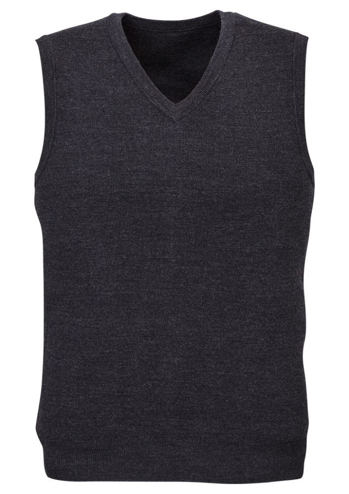 Advatex Men's Varesa Vest in Charcoal, a stylish double knit blend of wool and acrylic, perfect for smart casual wear.