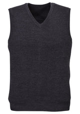 Advatex Men's Varesa Vest in Charcoal, a stylish and warm double knit vest, perfect for professional and casual wear.