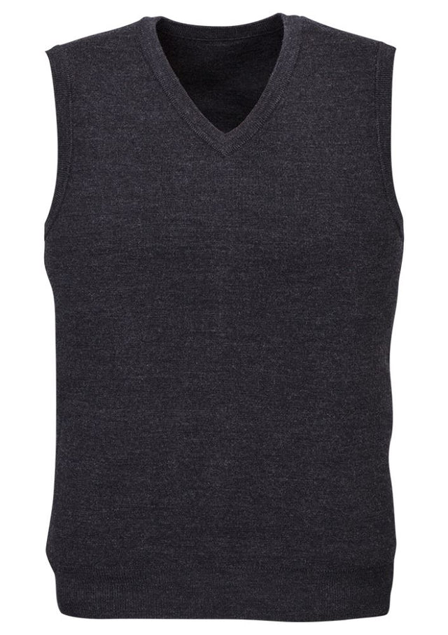 Advatex Men's Varesa Vest in Charcoal, a stylish and warm double knit vest, perfect for professional and casual wear.