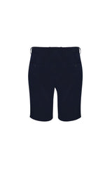 Navy adjustable waist shorts for men, made from a durable blend, ideal for professionals and health care workers.