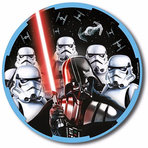 Star Wars Classic luncheon plates featuring iconic characters, perfect for themed parties and events, pack of 8.