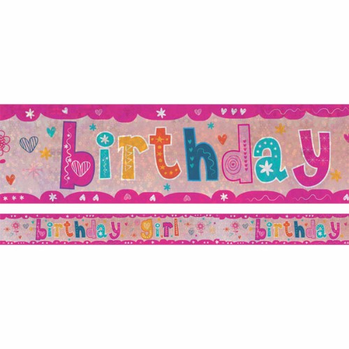Banner Birthday Girl Foil