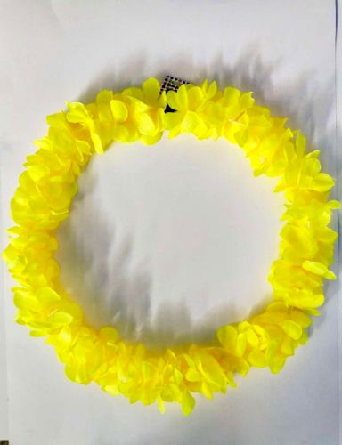 Artificial Flower Leis - 1.25m Camellia Yellow (12 Units)