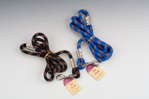 Colorful set of 2 durable 2m pet lead cords with comfortable grip for safe, enjoyable walks with your dog.