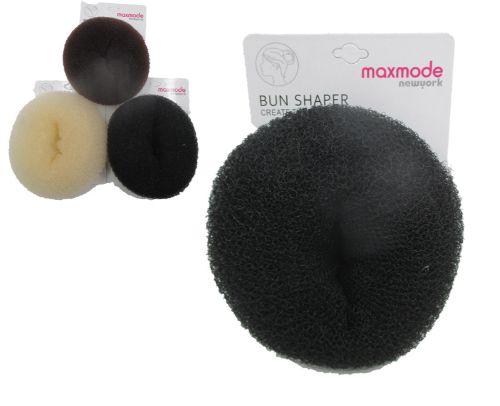 Set of 3 assorted 13cm hair donut bun makers for creating flawless, voluminous updos easily at home.