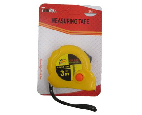 Set of 2 durable 3m measuring tapes with metric and imperial markings, ideal for various DIY and home improvement tasks.