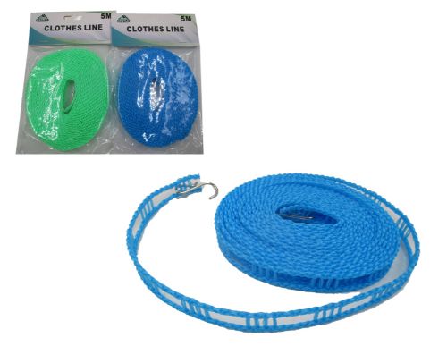 Durable 5m clothes line for indoor/outdoor use, eco-friendly, stylish, and efficient for drying laundry. Available in 2 colors.