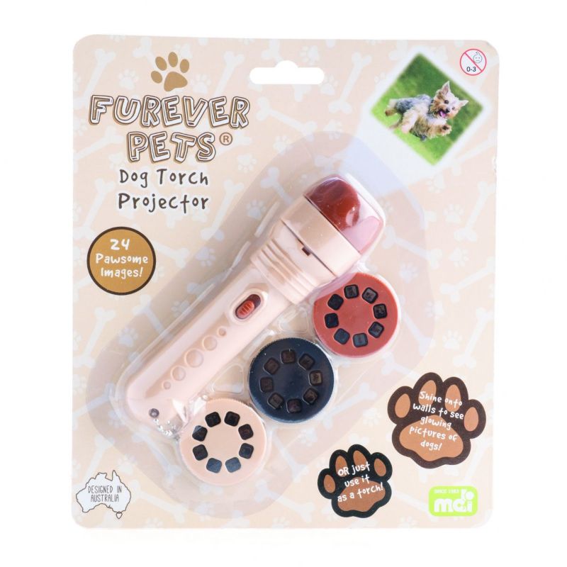 Compact projector torch displaying 24 adorable dog images, perfect for pet lovers and playful evenings.