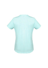 Advatex Ladies Sandy Linear Pleat Knit Top in Dynasty Green, semi-fitted with pleat front design, ideal for casual or professional wear.