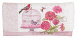 Stylish Birdcage PU Wallet in high-quality leather, featuring multiple card slots and a secure zipper closure.