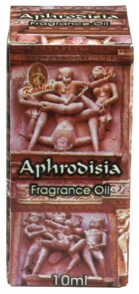 Kamini Aphrodisia Aroma 10ml oil enhances relaxation and intimacy with a floral and exotic scent for any setting.