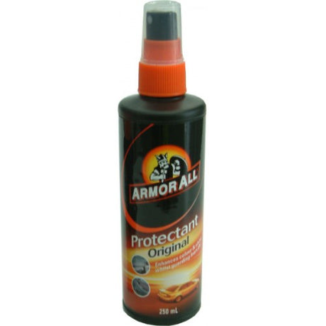 Armor All Protectant 250ml bottle, designed for cleaning and protecting vehicle surfaces from UV damage and oxidation.