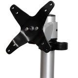 Smartfox NZ Monitor Desk Mount for single VESA monitors, adjustable height, 360-degree rotation, and cable management.