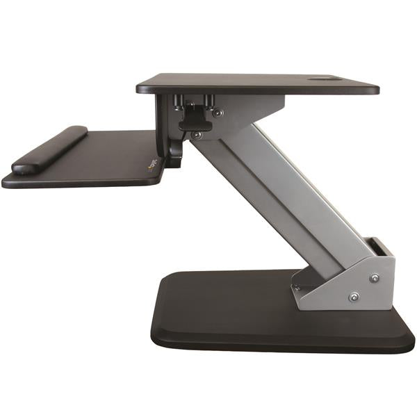 Ergonomic Sit-to-Stand Workstation for flexible movement, adjustable height, and ample space for monitors and accessories.