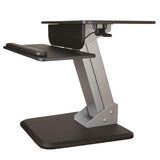 Adjustable Sit-to-Stand Workstation with pneumatic arm for ergonomic comfort and productivity in any workspace.