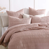 Luxurious August Dusk Super King duvet cover set featuring pick stitching, crafted from 100% polyester in a serene palette.