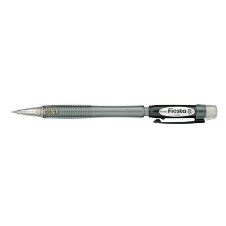 PENTEL FIESTA 0.5mm mechanical pencils in sleek black, ergonomic grip, built-in eraser, pack of 12, ideal for precise writing.