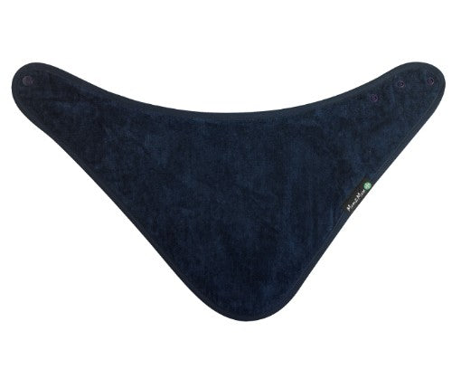 Navy blue adult bandana made from 100% cotton, featuring adjustable fit, waterproof layer, and stylish versatility.