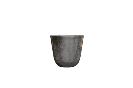 Palermo Medium Marble Grey Pot, 15x17cm, stylish, eco-friendly, weather-resistant planter for indoor and outdoor use.