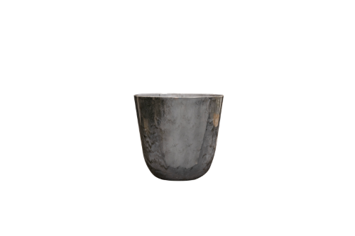 Palermo Medium Marble Grey Pot, 15x17cm, stylish, eco-friendly, weather-resistant planter for indoor and outdoor use.