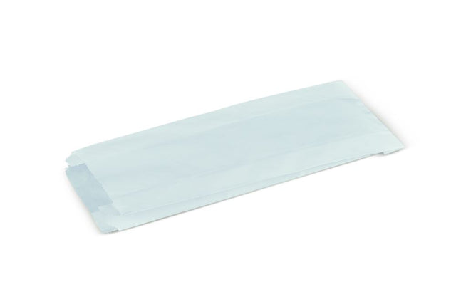 Premium grease-resistant paper bags for hot dogs, measuring 238 x 95 x 45mm, ideal for fresh, appetizing street food.