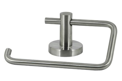 Elegant Brescia toilet roll holder in satin stainless steel, featuring durable 304SS build and modern design for any bathroom.