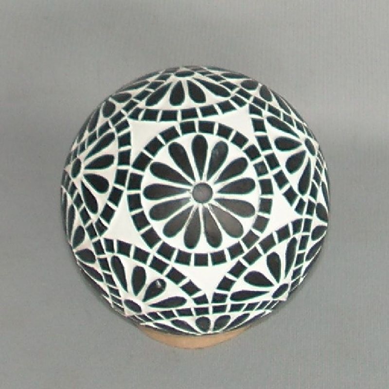 Ornament - BLACK MOSIAC BALL (10CM)