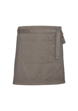 Unisex Urban 1/2 Waist Apron in natural color with durable fabric, adjustable straps, and divided front pocket for versatility.