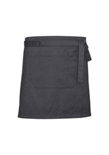 Unisex Urban 1/2 Waist Apron in Slate, featuring durable fabric, divided pocket, and stylish design for versatile use.