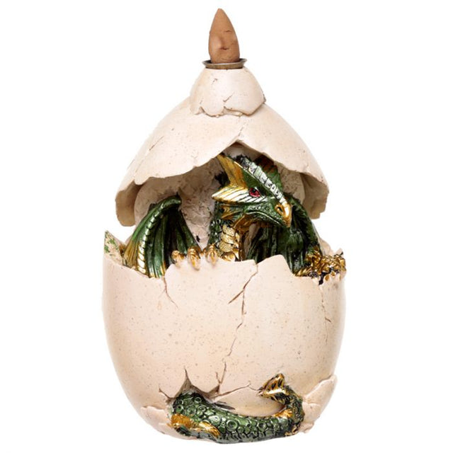 Enchanting Dragon Egg LED Backflow Incense Burner with cascading smoke, perfect for creating a serene ambiance.