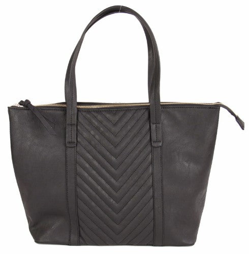 Stylish black handbag made of PU leather, featuring durable YKK zippers and ample space for essentials, perfect for any occasion.