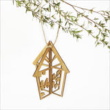 Bamboo Birdhouse Ornament, 85x100mm, eco-friendly with intricate design, perfect for gardens and attracting birds.