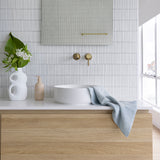 Luxurious 40x70cm Bambury waffle hand towel in Cloud color, made from premium Turkish cotton for quick drying and excellent absorbency.