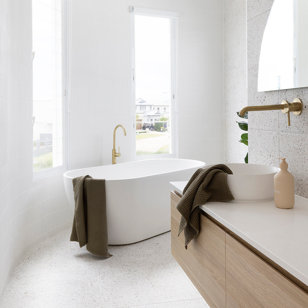 Luxurious olive Waffle Towel 80x160cm from Bambury, featuring premium Turkish cotton and a unique moisture-wicking texture.