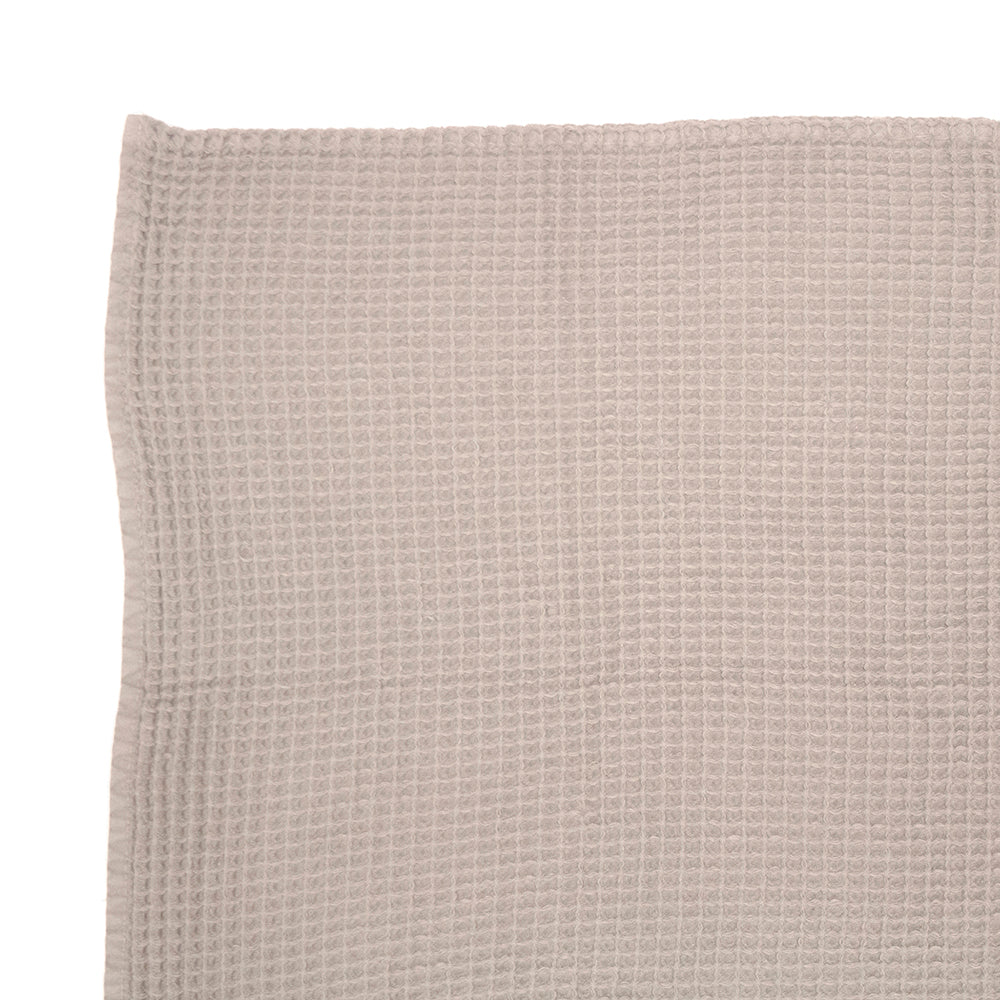 Waffle Towel 80x160cm in Pebble - lightweight Turkish cotton, quick-drying, stylish design for bathroom, beach, or pool use.