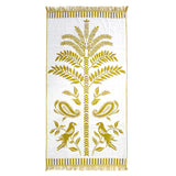 Luxurious Playa Beach Towel, oversized 86x160 cm, soft cotton with velour finish and stylish fringing, perfect for beach days.