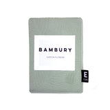 Wilmot European Pillowcase in soft green, featuring a woven leaf pattern, crafted from 100% cotton, 65 x 65 cm size.