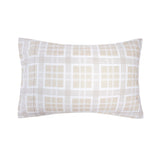 Cozy Queen Sheet Set - Enid Flannelette in brushed cotton with geometric design on ivory, perfect for winter comfort.