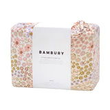 Queen flannelette sheet set with floral design in soft, cozy cotton for warmth on chilly nights; includes flat sheet, fitted sheet, and pillowcases.