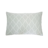 Elmer King Duvet Cover Set in light sage green with jacquard diamond pattern, made from 100% cotton for stylish comfort.