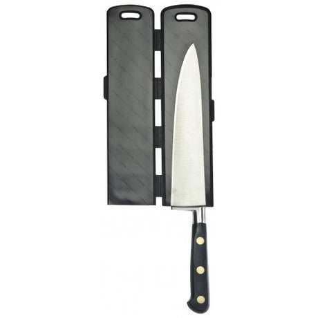 BISBELL Magnetic Knife Guard in black, designed for blade protection and kitchen safety, fits various knife shapes.